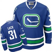 Reebok Vancouver Canucks NO.31 Eddie Lack Youth Jersey (Royal Blue Authentic Third)