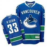 Reebok Vancouver Canucks NO.33 Henrik Sedin Men's Jersey (Navy Blue Premier Home)