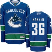 Reebok Vancouver Canucks NO.36 Jannik Hansen Men's Jersey (Navy Blue Authentic Home)