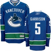 Reebok Vancouver Canucks NO.5 Jason Garrison Men's Jersey (Navy Blue Authentic Home)