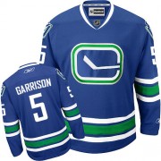Reebok Vancouver Canucks NO.5 Jason Garrison Men's Jersey (Royal Blue Premier Third)