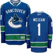 Reebok Vancouver Canucks NO.1 Kirk Mclean Men's Jersey (Navy Blue Authentic Home)