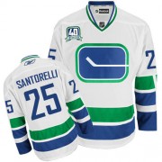 Reebok Vancouver Canucks NO.25 Mike Santorelli Men's Jersey (White Authentic Third 40TH)