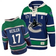 Old Time Hockey Vancouver Canucks NO.17 Ryan Kesler Men's Jersey (Blue Authentic Sawyer Hooded Sweatshirt)