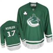 Reebok Vancouver Canucks NO.17 Ryan Kesler Men's Jersey (Green Authentic St Patty's Day)