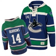 Old Time Hockey Vancouver Canucks NO.14 Alex Burrows Men's Jersey (Blue Authentic Sawyer Hooded Sweatshirt)