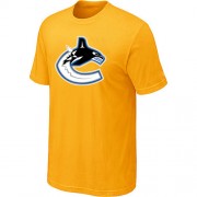 Vancouver Canucks Mens Team Logo Short Sleeve T-Shirt - Yellow