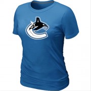 Vancouver Canucks Women's Team Logo Short Sleeve T-Shirt - light Blue