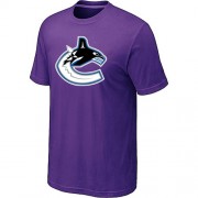 Vancouver Canucks Mens Team Logo Short Sleeve T-Shirt - Purple
