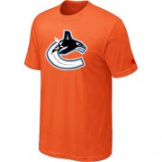 Vancouver Canucks Mens Team Logo Short Sleeve T-Shirt - Orange