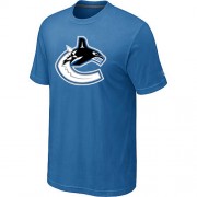 Vancouver Canucks Mens Team Logo Short Sleeve T-Shirt - light Blue