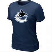 Vancouver Canucks Women's Team Logo Short Sleeve T-Shirt - Dark Blue