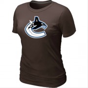 Vancouver Canucks Women's Team Logo Short Sleeve T-Shirt - Brown