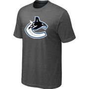 Vancouver Canucks Mens Team Logo Short Sleeve T-Shirt - Dark Grey