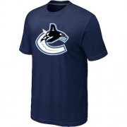 Vancouver Canucks Mens Team Logo Short Sleeve T-Shirt - Dark Blue