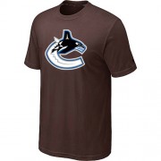 Vancouver Canucks Mens Team Logo Short Sleeve T-Shirt - Brown