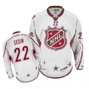 Reebok Vancouver Canucks NO.22 Daniel Sedin Men's Jersey (White Authentic 2012 All Star)
